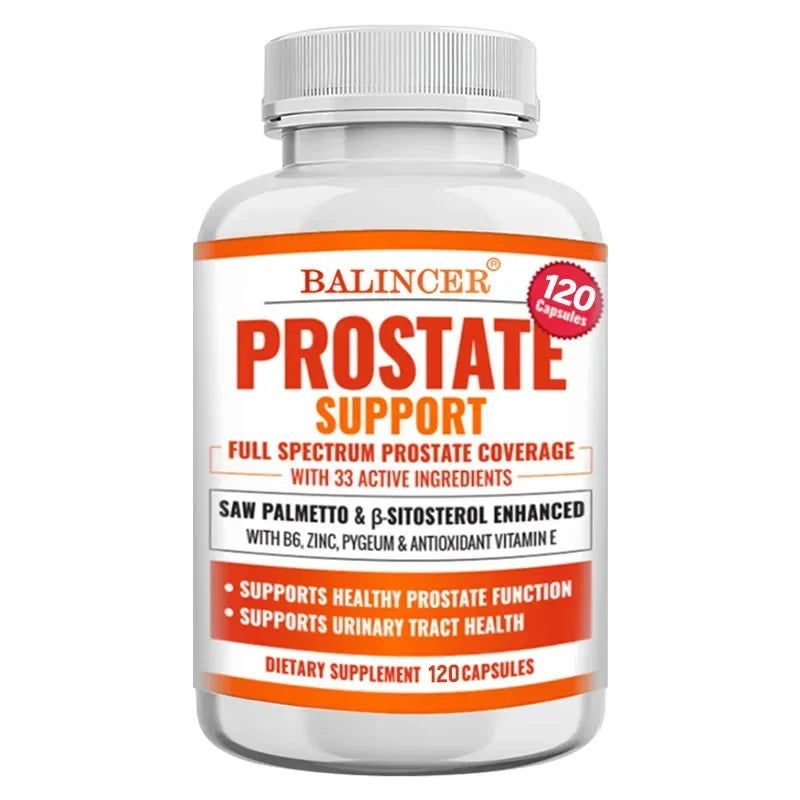 Beta-Sitosterol Saw Palmetto Capsules for Men's Prostate Health Vitamins Supports Hair Growth Men's Health Urinary Tract Health