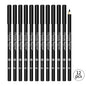 12pcs Waterproof Black Eyeliner Pencils-Smudge-Proof, Long-Lasting &Beginner-Friendly Eye Makeup ﻿