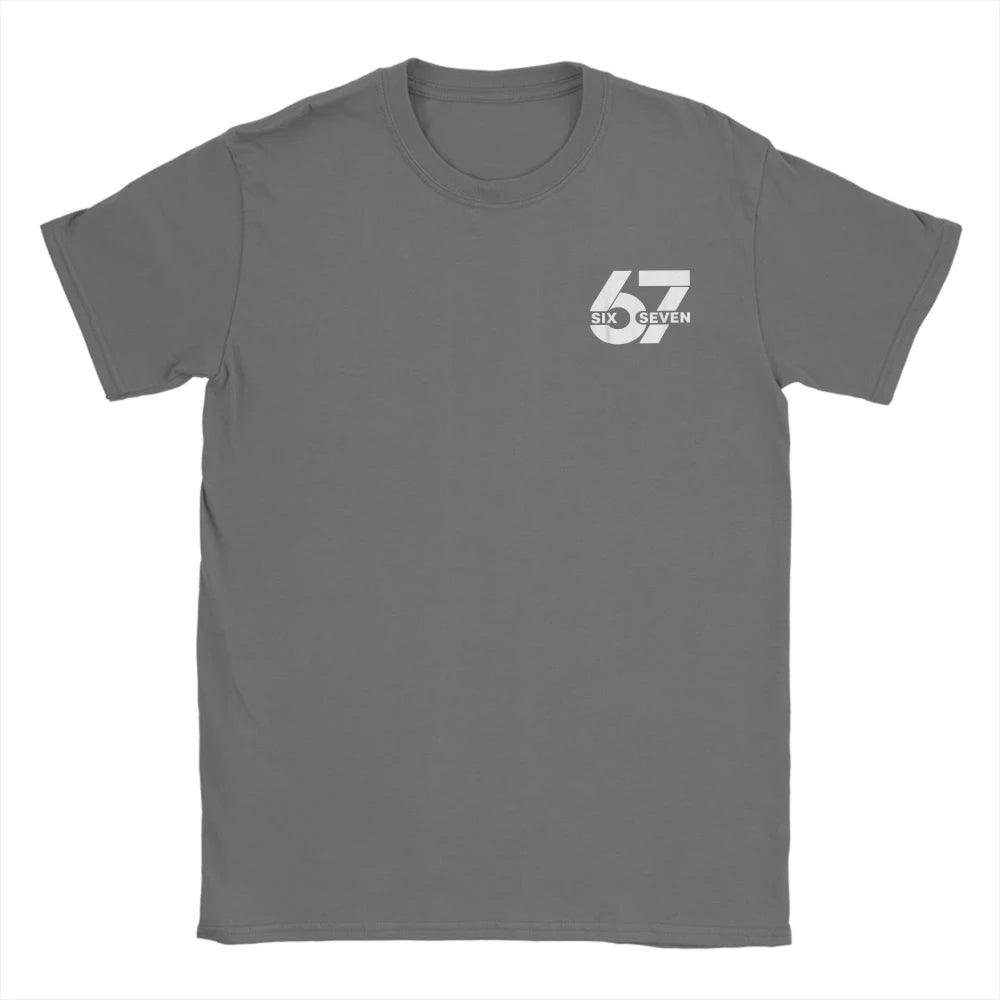 Vintage Six Seven 6 7 Meme T-Shirts for Men Women Crew Neck Cotton T Shirt Short Sleeve Tees Printed Merch