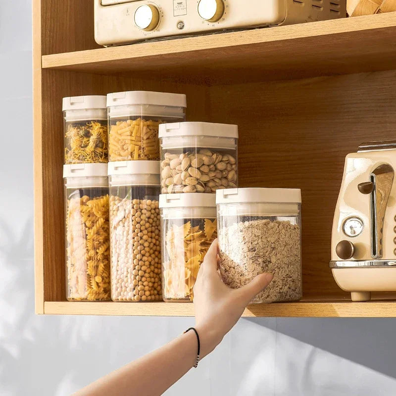 Sealed Jars Have Scale Lines Grain Storage Box With Sealing Ring Kitchen Fresh Keep Jar Refrigerator Organizer Freezer Container