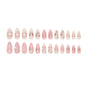 24Pcs/set Sweet Bow False Nails Press On Nails Fake Nails Kit Artificial Art Nails Finger DIY Manicure For Women And Girls