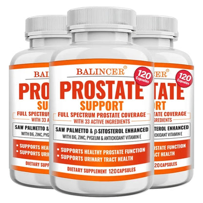 Beta-Sitosterol Saw Palmetto Capsules for Men's Prostate Health Vitamins Supports Hair Growth Men's Health Urinary Tract Health