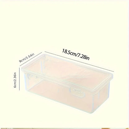 1/4pcs Large Clear Plastic Storage Boxes with Hinged Lids Ideal for Jewellery Ornaments Home Supplies and Office Organization
