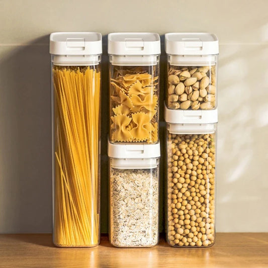 Sealed Jars Have Scale Lines Grain Storage Box With Sealing Ring Kitchen Fresh Keep Jar Refrigerator Organizer Freezer Container