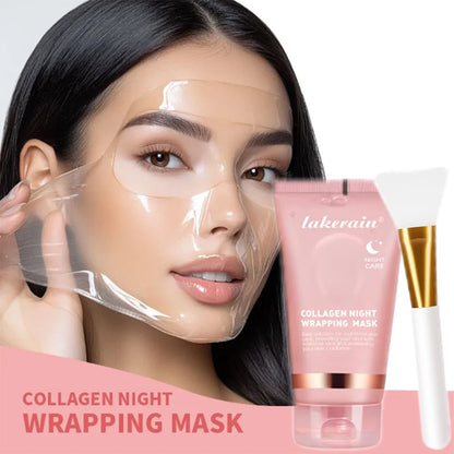 Korean Collagen Wrapping Facial Mask Night Repair Moisturizing Brightening Rejuvenation Mask Improve Skin Elasticity Glowy Skin