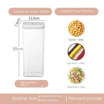 Sealed Jars Have Scale Lines Grain Storage Box With Sealing Ring Kitchen Fresh Keep Jar Refrigerator Organizer Freezer Container