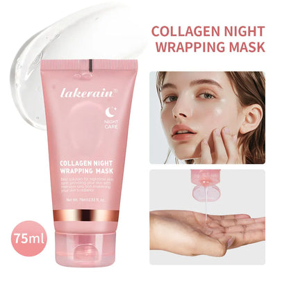 Korean Collagen Wrapping Facial Mask Night Repair Moisturizing Brightening Rejuvenation Mask Improve Skin Elasticity Glowy Skin