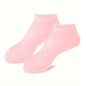 Silicone Moisturizing Foot Socks, 2 Pack, for Dry and Cracked Feet - with Body Lotion Soothing Massage Pedicure Care Kit