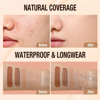 BB Cream Liquid Foundation Full Coverage Makeup Base Natural Concealer Longlasting Oil-Control Face Makeup Cosmetics For Women