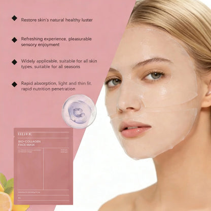 Bio Collagen Face Mask3/ 5/10pcs, Deep Hydrating, Pore Minimizing, Moisturizing Overnight Mask for All Skin Types ﻿