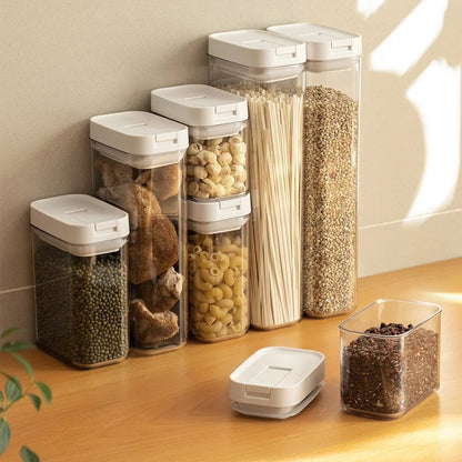 Sealed Jars Have Scale Lines Grain Storage Box With Sealing Ring Kitchen Fresh Keep Jar Refrigerator Organizer Freezer Container