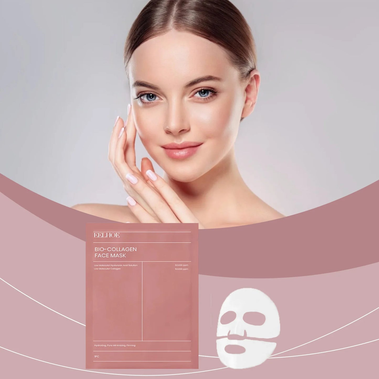 Bio Collagen Face Mask3/ 5/10pcs, Deep Hydrating, Pore Minimizing, Moisturizing Overnight Mask for All Skin Types ﻿